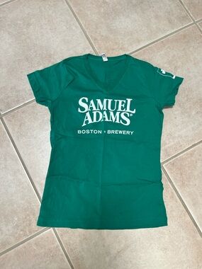 Women's Green V-Neck Tee